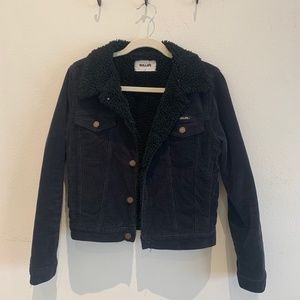 ROLLA'S Sherpa Denim Jacket Black Cord